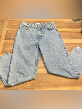 Zara Light Wash Straight Leg Jeans